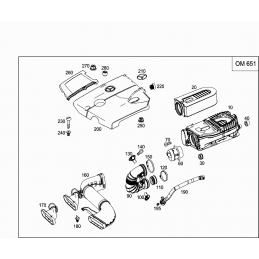 10X CLIP FERMO SERRATURA FISSAGGIO PRESA ARIA MOTORE ORIGINALE ADATTO A  MERCEDES C/CLA/CLK/CLS/E/GLK/ML/GLE